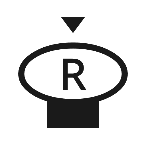 Game stick r3 outline sharp icon, sharp-cornered style, from Material Symbols Light