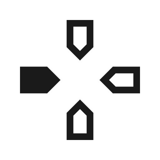 Gamepad left icon, solid style, from Material Symbols Light