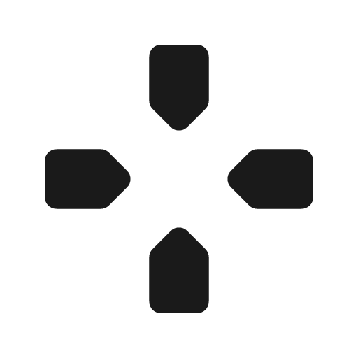 Gamepad rounded icon, rounded style, from Material Symbols Light