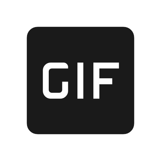 Gif box icon, solid style, from Material Symbols Light
