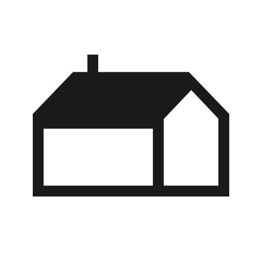 Gite icon, solid style, from Material Symbols Light