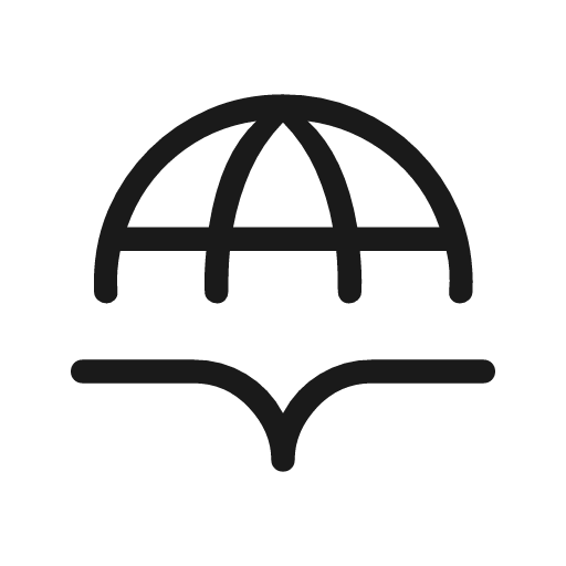 Globe book rounded icon, rounded style, from Material Symbols Light