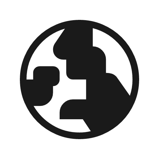 Globe uk icon, solid style, from Material Symbols Light