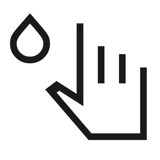 Glucose outline sharp icon, sharp-cornered style, from Material Symbols Light