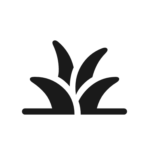 Grass rounded icon, rounded style, from Material Symbols Light