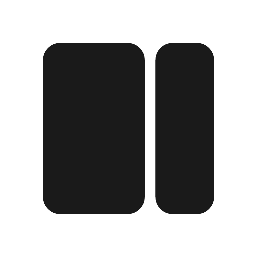 Grid layout side rounded icon, rounded style, from Material Symbols Light