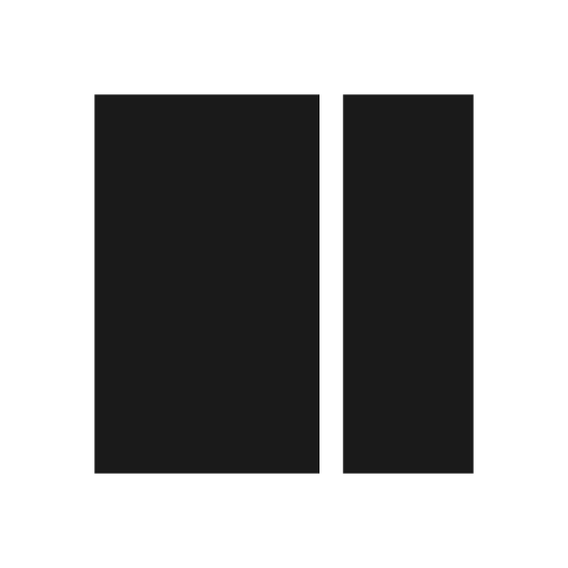 Grid layout side sharp icon, sharp-cornered style, from Material Symbols Light