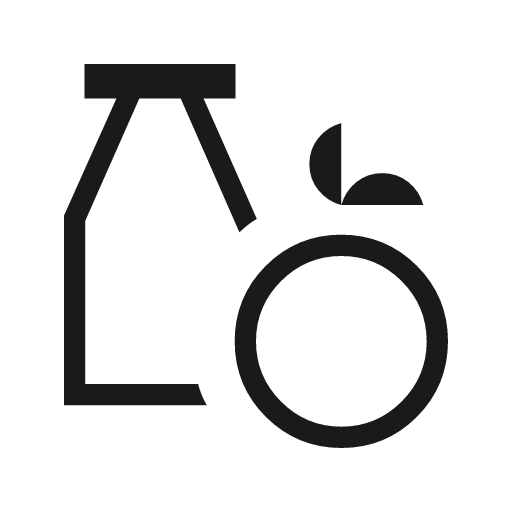 Grocery outline sharp icon, sharp-cornered style, from Material Symbols Light