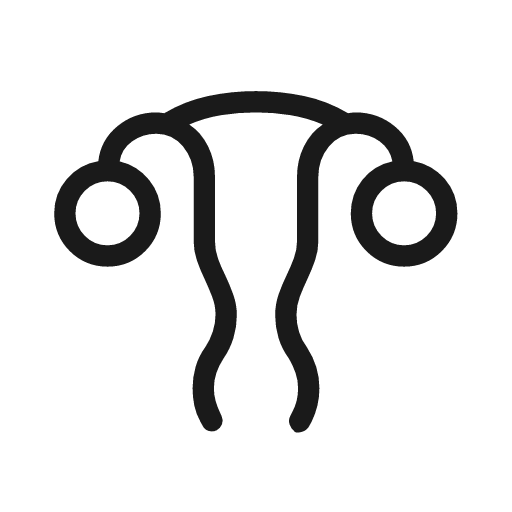 Gynecology outline rounded icon, rounded style, from Material Symbols Light