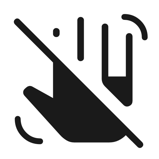 Hand gesture off rounded icon, rounded style, from Material Symbols Light