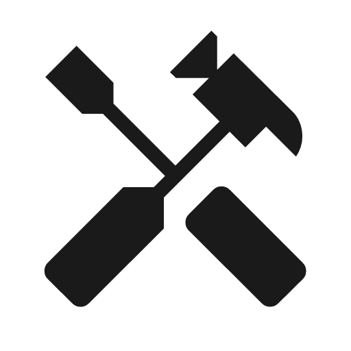 Handyman icon, solid style, from Material Symbols Light