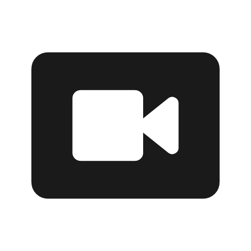 Hangout video rounded icon, rounded style, from Material Symbols Light