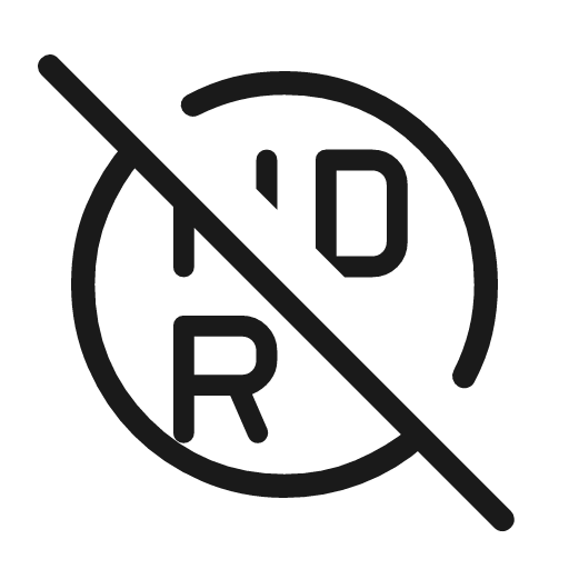 Hdr plus off outline rounded icon, rounded style, from Material Symbols Light