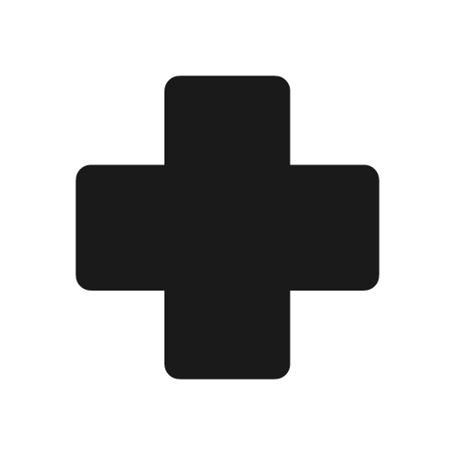 Health cross rounded icon, rounded style, from Material Symbols Light