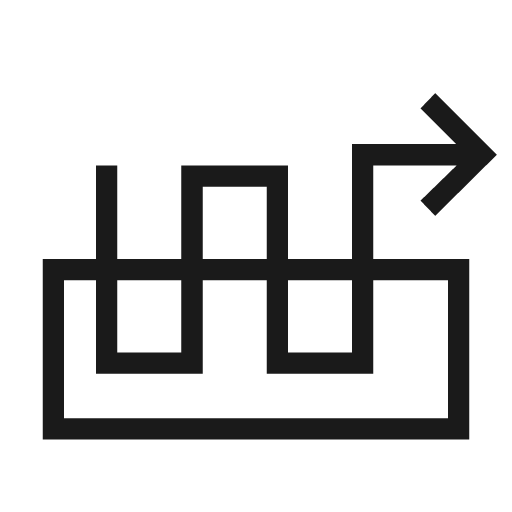 Heat pump balance outline sharp icon, sharp-cornered style, from Material Symbols Light
