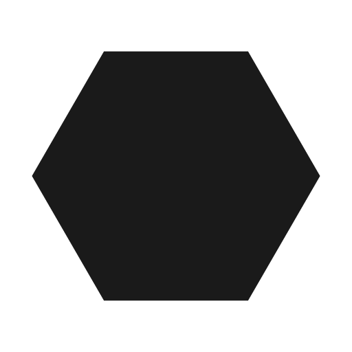 Hexagon icon, solid style, from Material Symbols Light