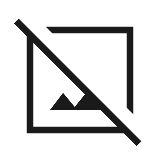 Hide image outline sharp icon, sharp-cornered style, from Material Symbols Light