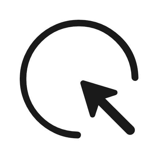 Highlight mouse cursor rounded icon, rounded style, from Material Symbols Light