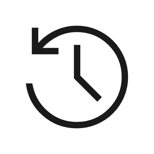 History icon, solid style, from Material Symbols Light