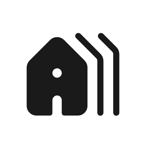 Holiday village rounded icon, rounded style, from Material Symbols Light