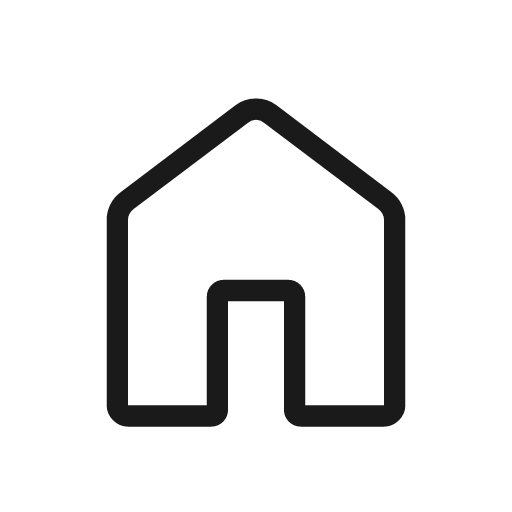 Home outline rounded icon, rounded style, from Material Symbols Light