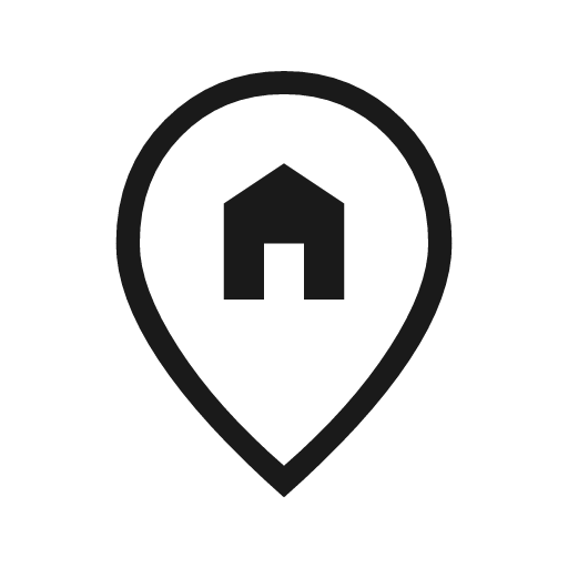 Home pin outline icon, outline style, from Material Symbols Light