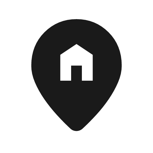 Home pin rounded icon, rounded style, from Material Symbols Light