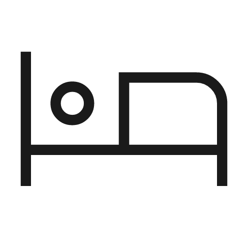 Hotel outline icon, outline style, from Material Symbols Light