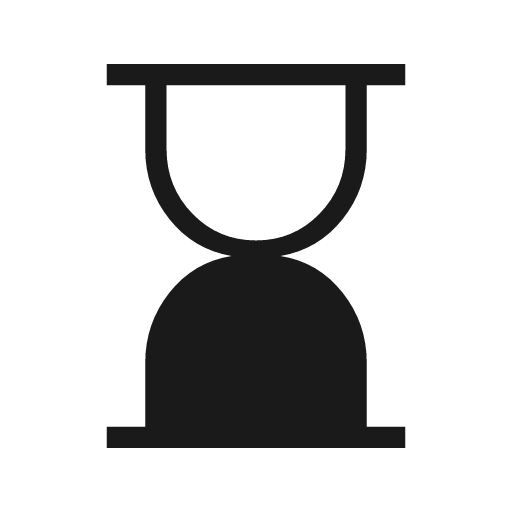 Hourglass bottom icon, solid style, from Material Symbols Light