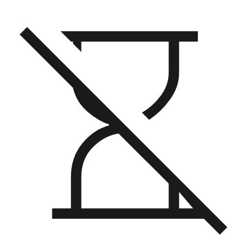 Hourglass disabled icon, solid style, from Material Symbols Light