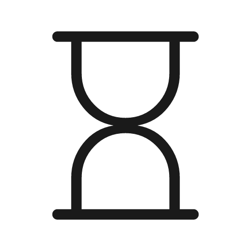 Hourglass outline rounded icon, rounded style, from Material Symbols Light