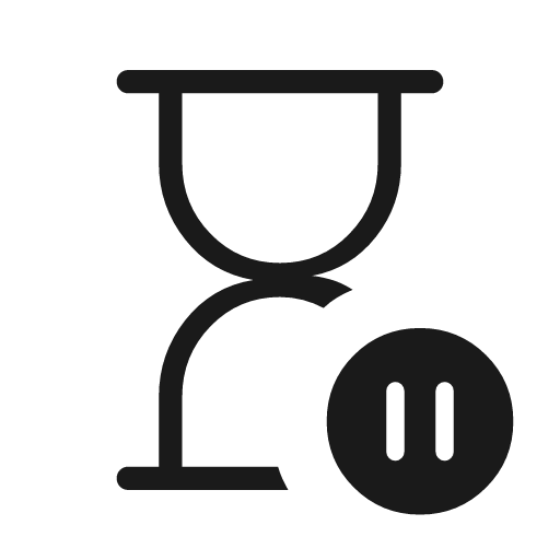 Hourglass pause outline rounded icon, rounded style, from Material Symbols Light