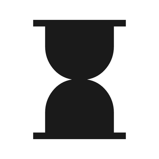 Hourglass icon, solid style, from Material Symbols Light