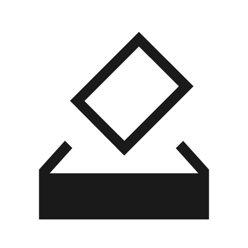 How to vote sharp icon, sharp-cornered style, from Material Symbols Light