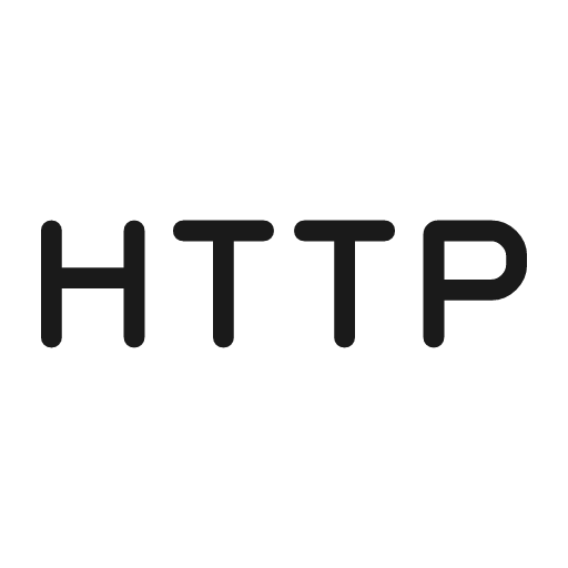 Http rounded icon, rounded style, from Material Symbols Light