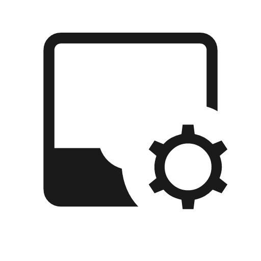 Inbox customize icon, solid style, from Material Symbols Light