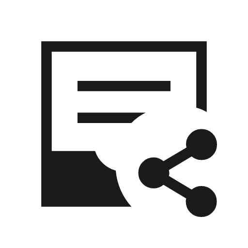 Inbox text share sharp icon, sharp-cornered style, from Material Symbols Light