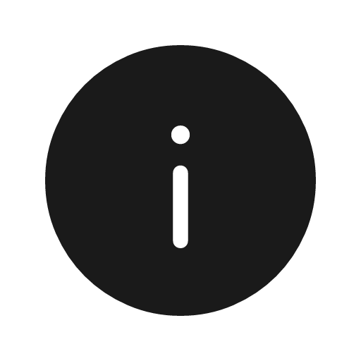 Info rounded icon, rounded style, from Material Symbols Light