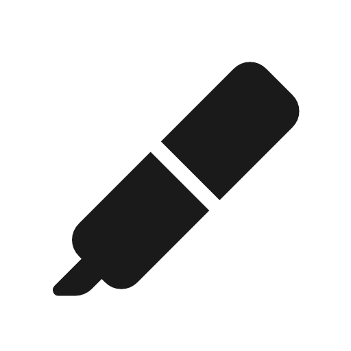 Ink highlighter rounded icon, rounded style, from Material Symbols Light