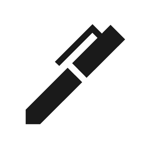 Ink pen sharp icon, sharp-cornered style, from Material Symbols Light