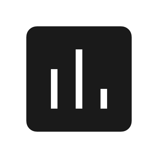 Insert chart icon, solid style, from Material Symbols Light