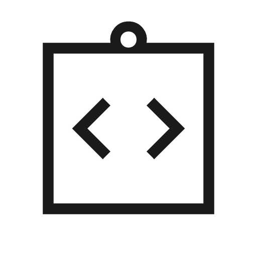 Integration instructions outline sharp icon, sharp-cornered style, from Material Symbols Light