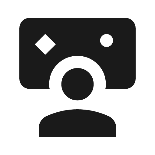 Interactive space icon, solid style, from Material Symbols Light