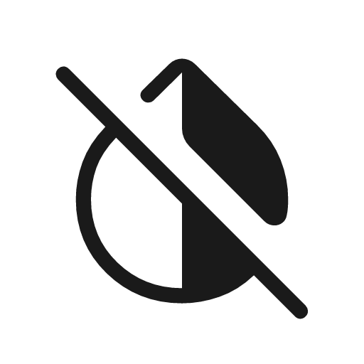 Invert colors off rounded icon, rounded style, from Material Symbols Light
