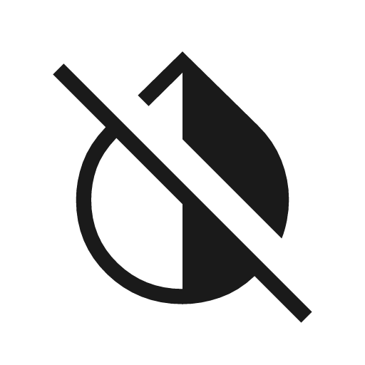 Invert colors off icon, solid style, from Material Symbols Light