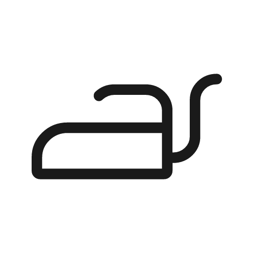 Iron outline rounded icon, rounded style, from Material Symbols Light