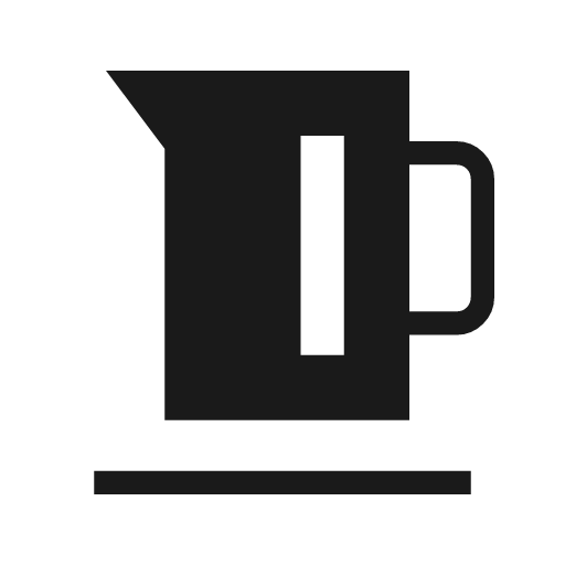 Kettle icon, solid style, from Material Symbols Light