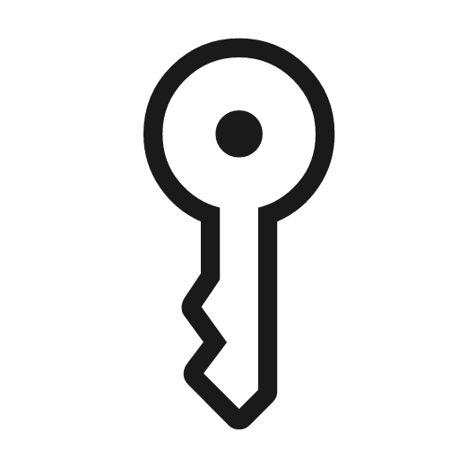 Key vertical outline rounded icon, rounded style, from Material Symbols Light