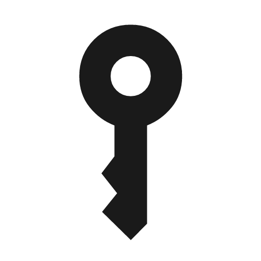 Key vertical icon, solid style, from Material Symbols Light