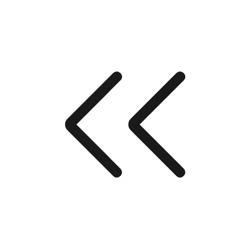 Keyboard double arrow left rounded icon, rounded style, from Material Symbols Light